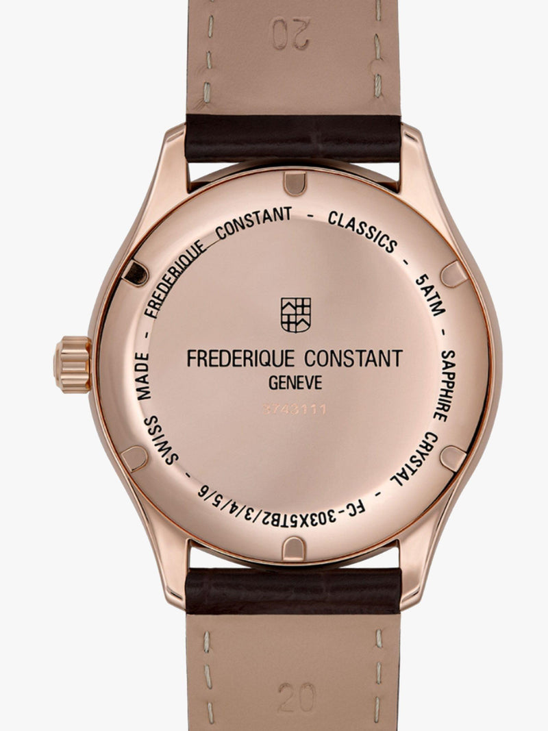 Frederique Constant automatic leather strap watch 40mm - British product