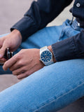 Frederique Constant Highlife Date watch silver blue dial 41mm, imported from the UK