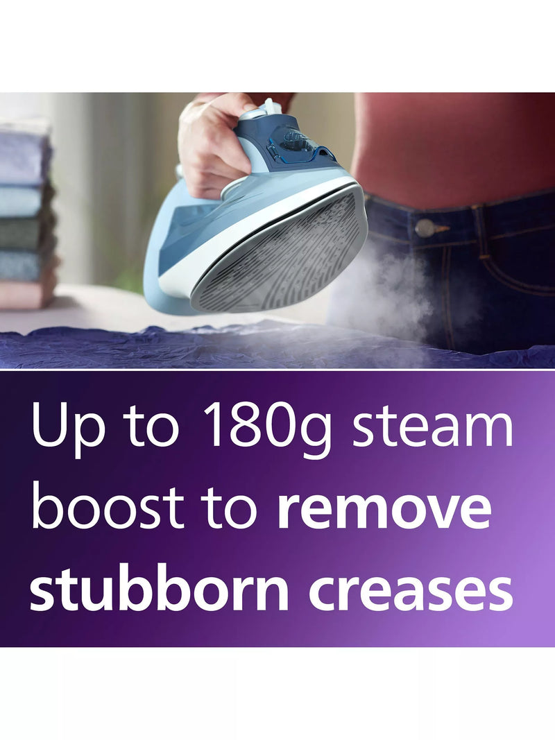Philips 5000 Series steam iron blue - British product