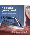 Philips Azur 8000 steam iron dark blue ceramic sole plate, UK version