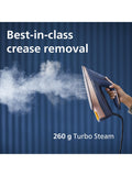 Philips Azur 8000 steam iron dark blue ceramic sole plate, UK version