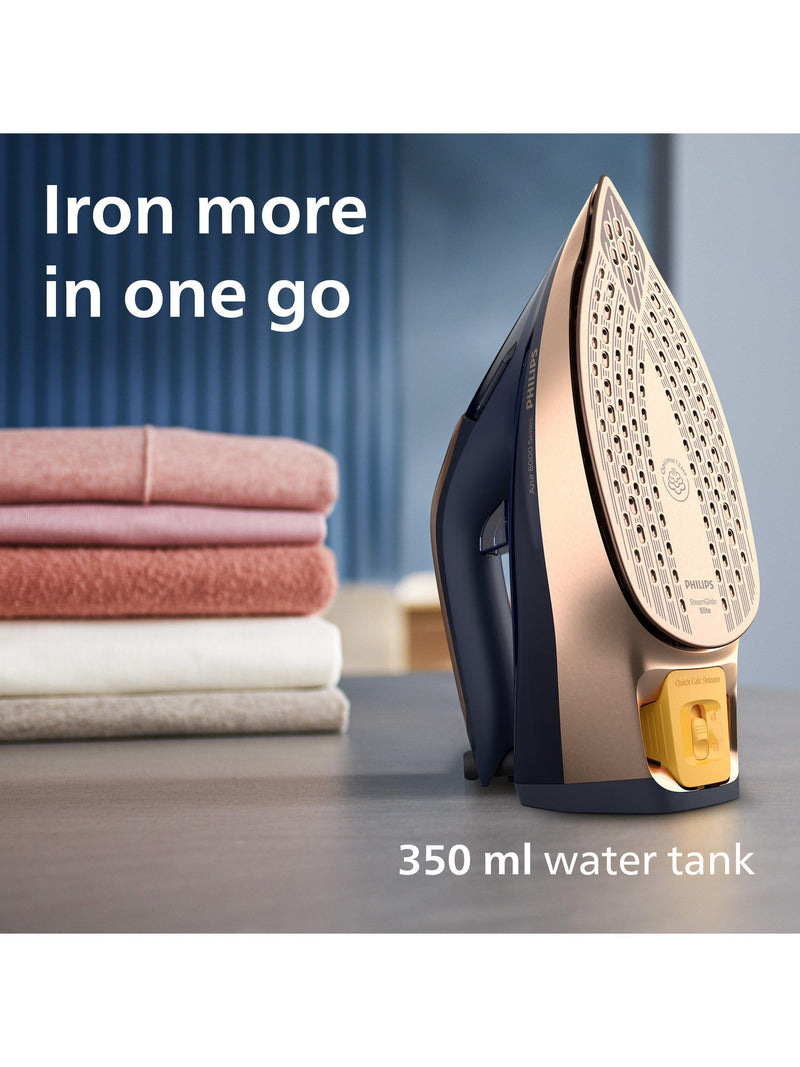 Philips Azur 8000 steam iron dark blue ceramic sole plate, UK version