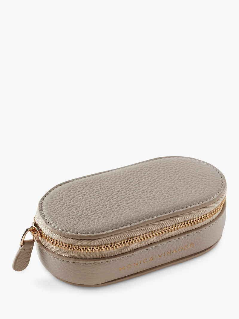 Monica Vinader mini oval leather jewellery box, UK version