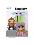 Simplicity S9515 plush aliens sewing pattern, imported from the UK