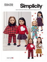 John Lewis Simplicity Doll Outfits Sewing Pattern- Buy online at McGrocer