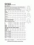 Simplicity sewing pattern misses' sweatshirts S9384 H5, UK version