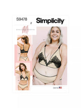 John Lewis Simplicity Misses' and Women's Bralette and Panties Sewing Pattern S9478 Size A- Buy online at McGrocer