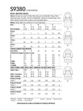 Simplicity sewing pattern S9380 sweatshirt dress, imported from the UK
