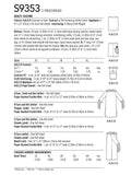 Simplicity Tube People costume sewing pattern XS-XL (British brand)