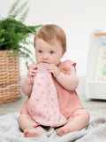 Cheeky Chompers baby teether and comforter Rainbow Rose, UK version