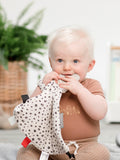Cheeky Chompers baby teether comforter leopard spot, UK version