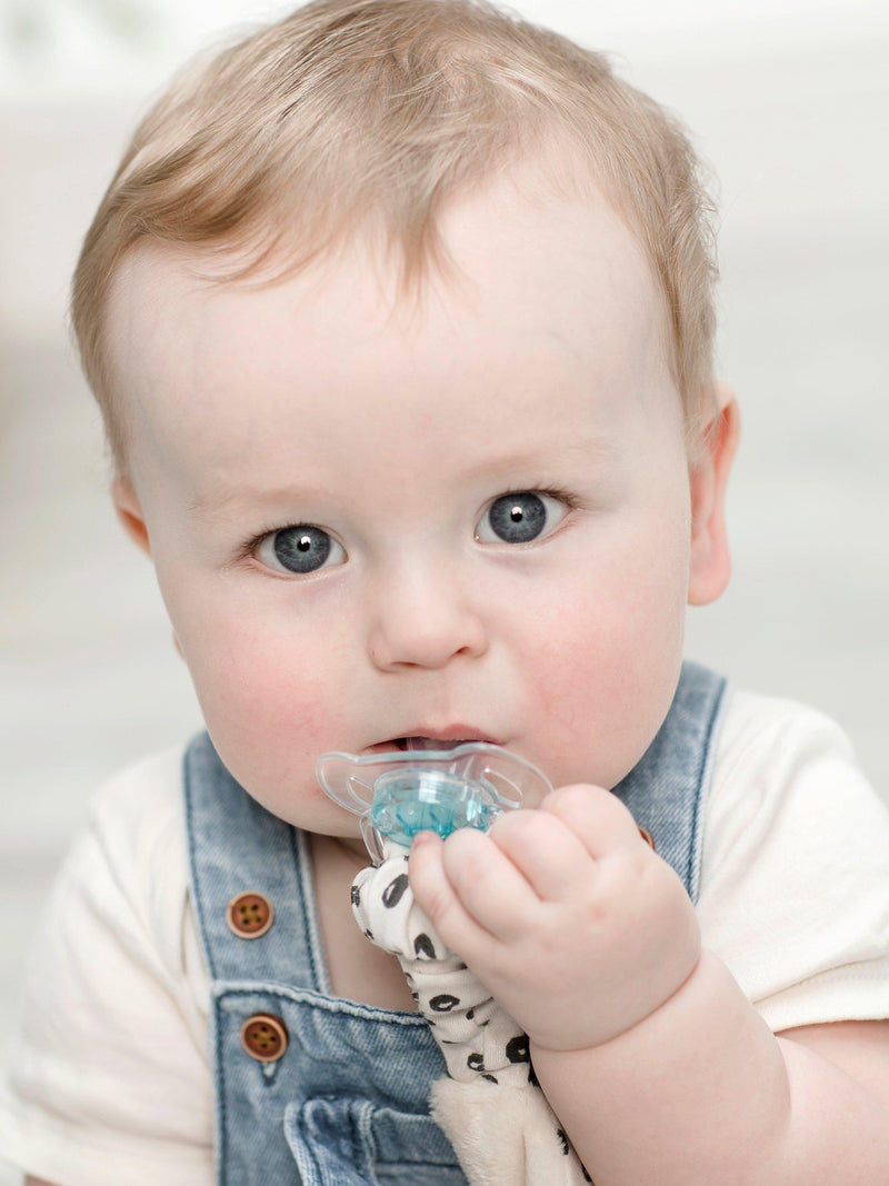 Cheeky Chompers baby teether comforter leopard spot, UK version