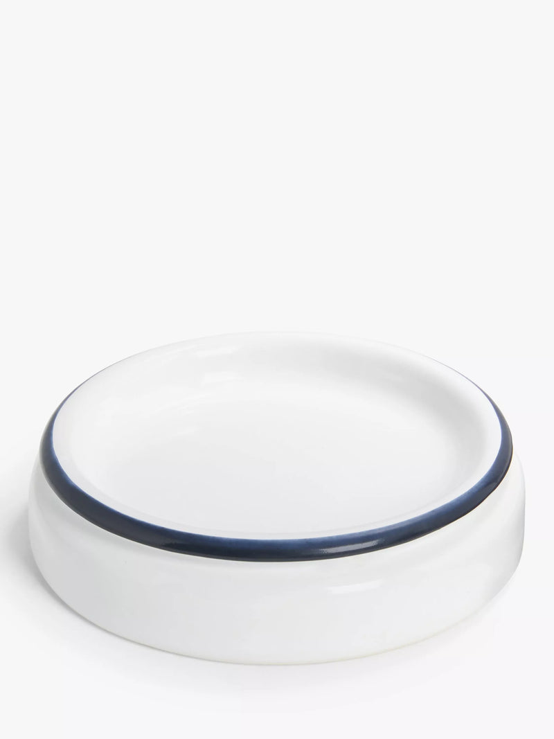 John Lewis Enamel Effect Soap Dish ceramic glazed finish, UK version