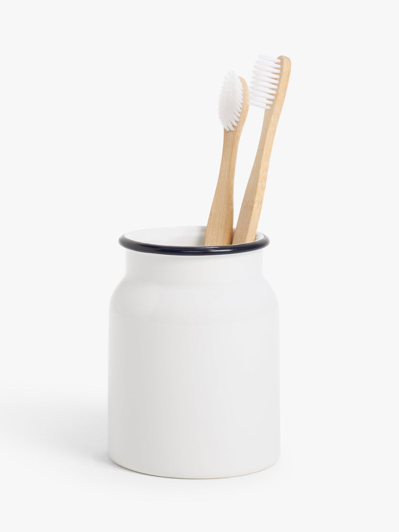 John Lewis enamel effect bathroom tumbler ceramic - British product