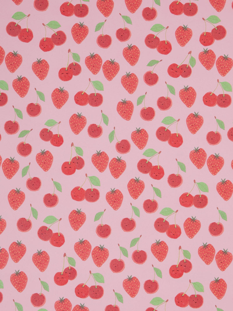 John Lewis wrapping paper cherries and strawberries design 3m, imported from the UK