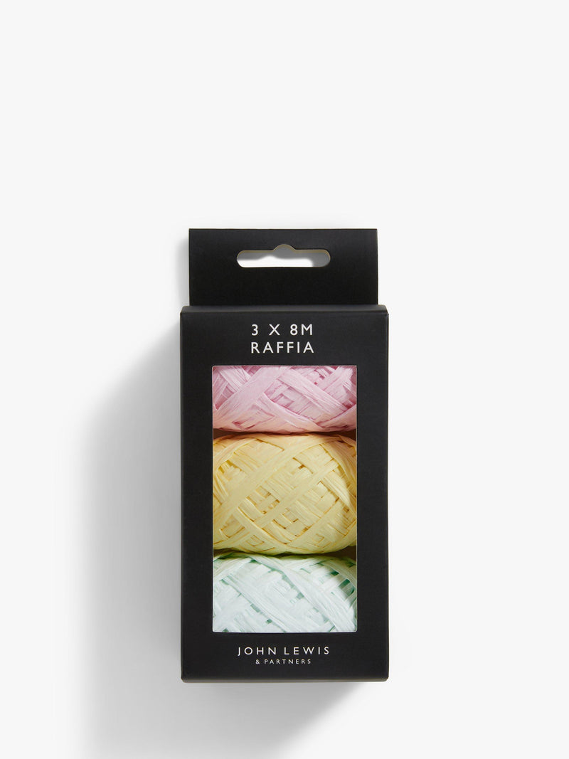 John Lewis pastel raffia 8m pack of 3 - British product