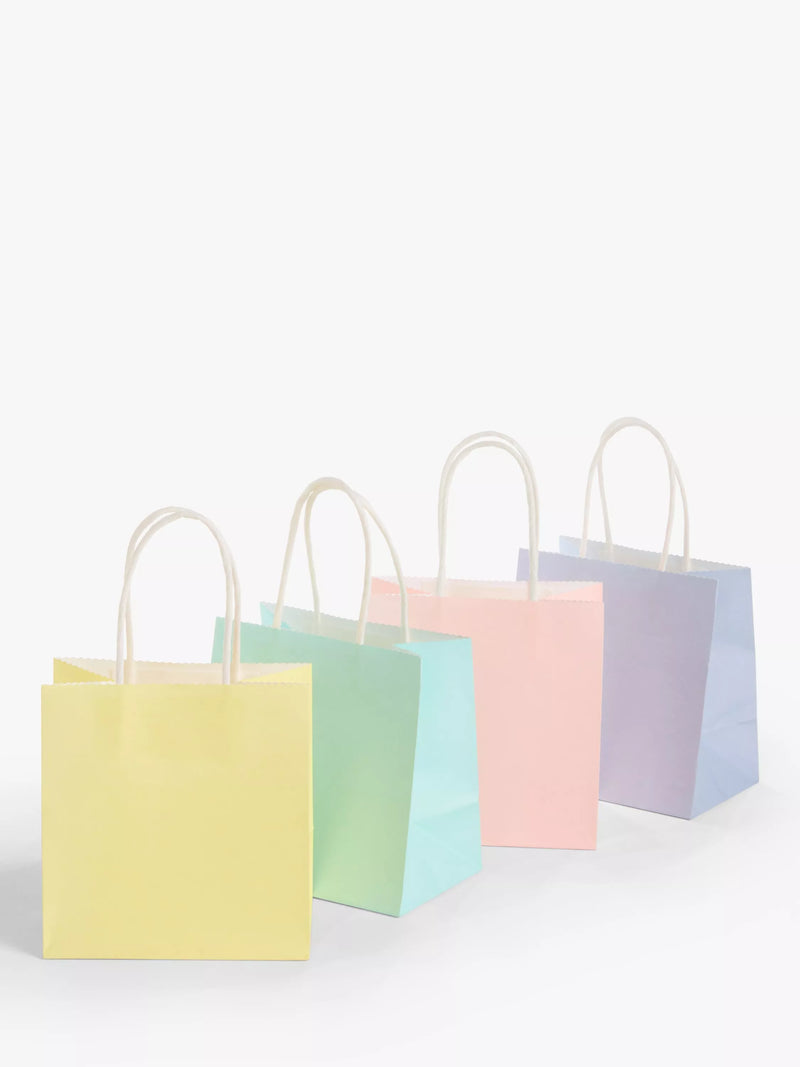 John Lewis pastel gift bags pack of 4 with handles (British brand)