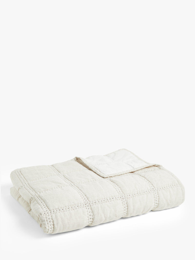 John Lewis linen blend quilt Natural super king size (British brand)