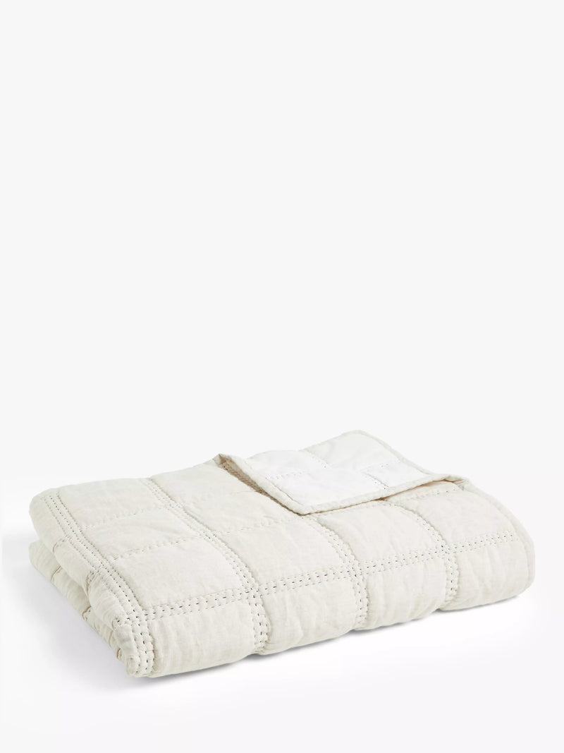 John Lewis linen blend quilt Natural super king size (British brand)
