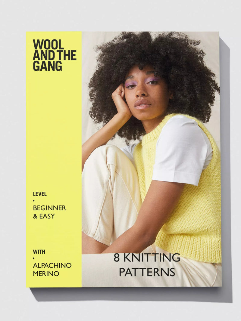 Wool & The Gang Alpachino Merino knitting pattern book (British brand)