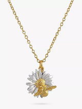 John Lewis Alex Monroe Daisy & Baby Bee Pendant Necklace Gold/Silver- Buy online at McGrocer
