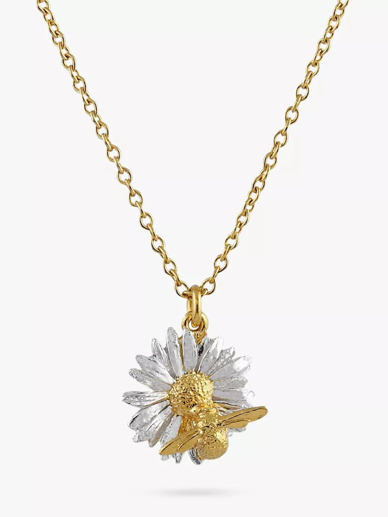 Alex Monroe Daisy Baby Bee pendant necklace 41cm, imported from the UK