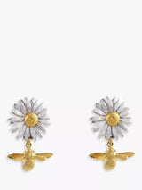 John Lewis Alex Monroe Daisy & Baby Bee Drop Earrings, Gold/Silver- Buy online at McGrocer