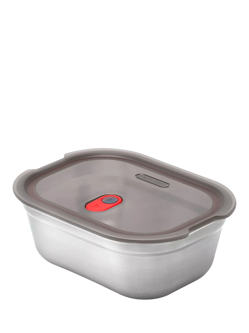 black+blum grey and red rectangular lunch box 600ml, UK version