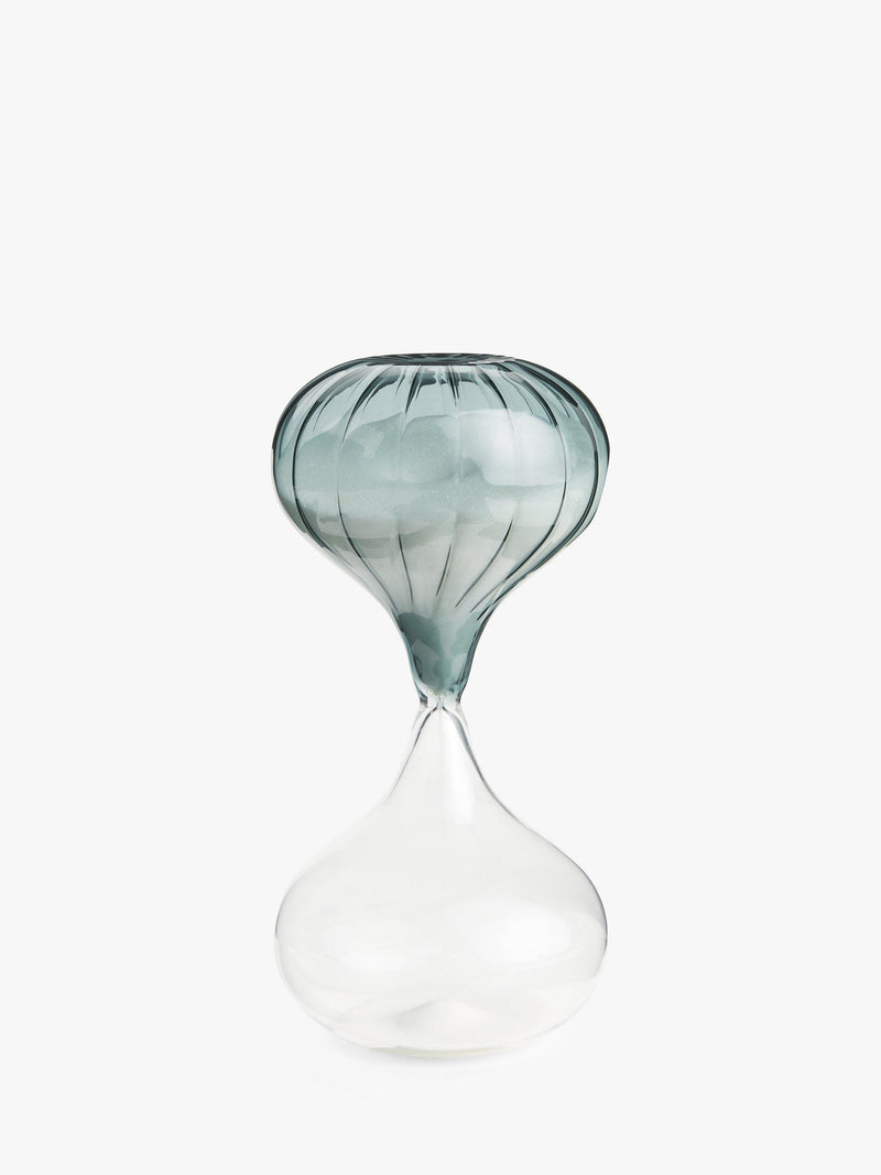 John Lewis green glass 60-minute sand timer, UK version