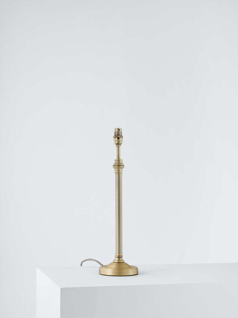 John Lewis Reeded Column lamp base antique brass, UK version