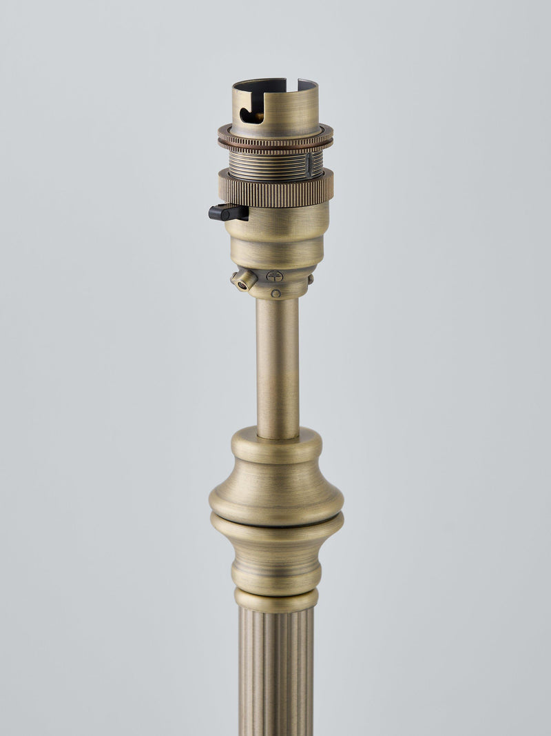 John Lewis Reeded Column lamp base antique brass, UK version