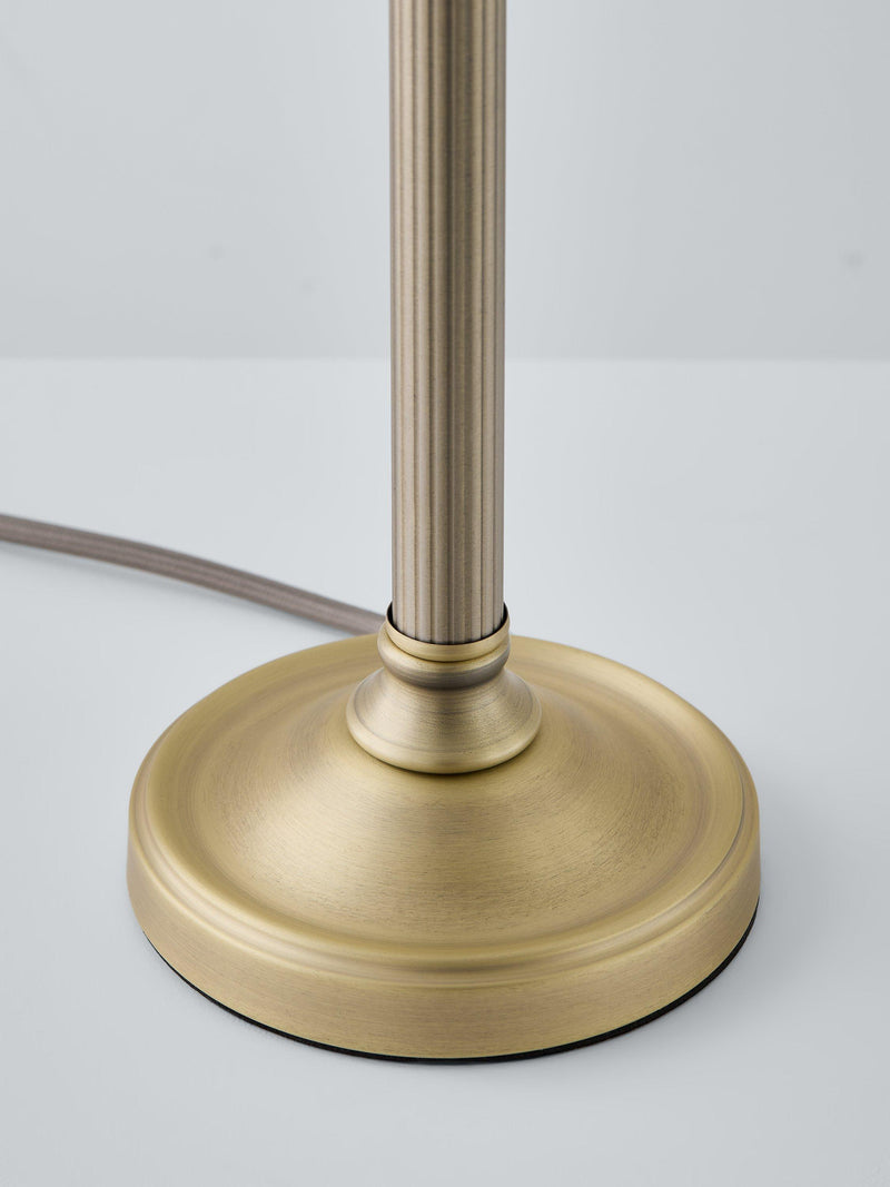 John Lewis Reeded Column lamp base antique brass, UK version