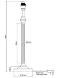 John Lewis Reeded Column lamp base antique brass, UK version