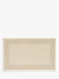 John Lewis Linen Blend Border Bath Mat in Natural, UK version