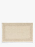 John Lewis Linen Blend Border Bath Mat in Natural, UK version