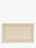 John Lewis Linen Blend Border Bath Mat in Natural, UK version