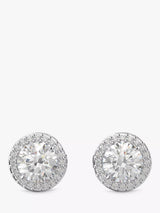 John Lewis Swarovski Contsella Round Crystal Stud Earrings Silver- Buy online at McGrocer