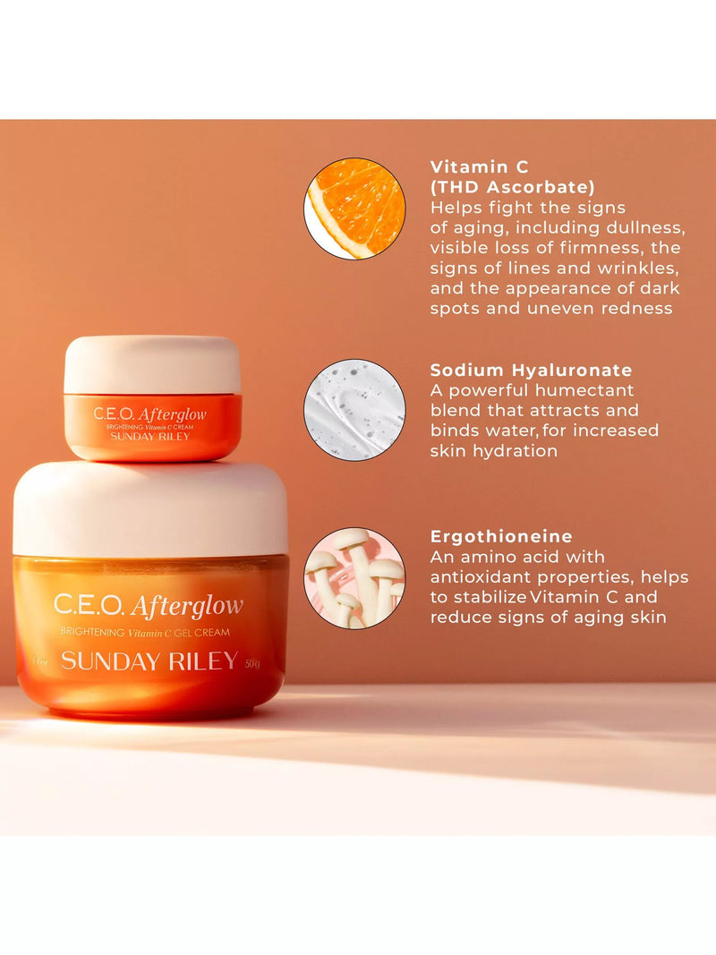 Sunday Riley C.E.O. Afterglow brightening vitamin C gel cream 50g (British brand)