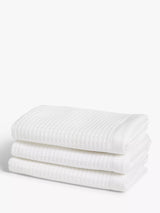 John Lewis Pure Cotton Waffle Face Cloths, Pack of 3, White- Buy online at McGrocer