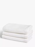 John Lewis white waffle face cloths pack of three, UK version