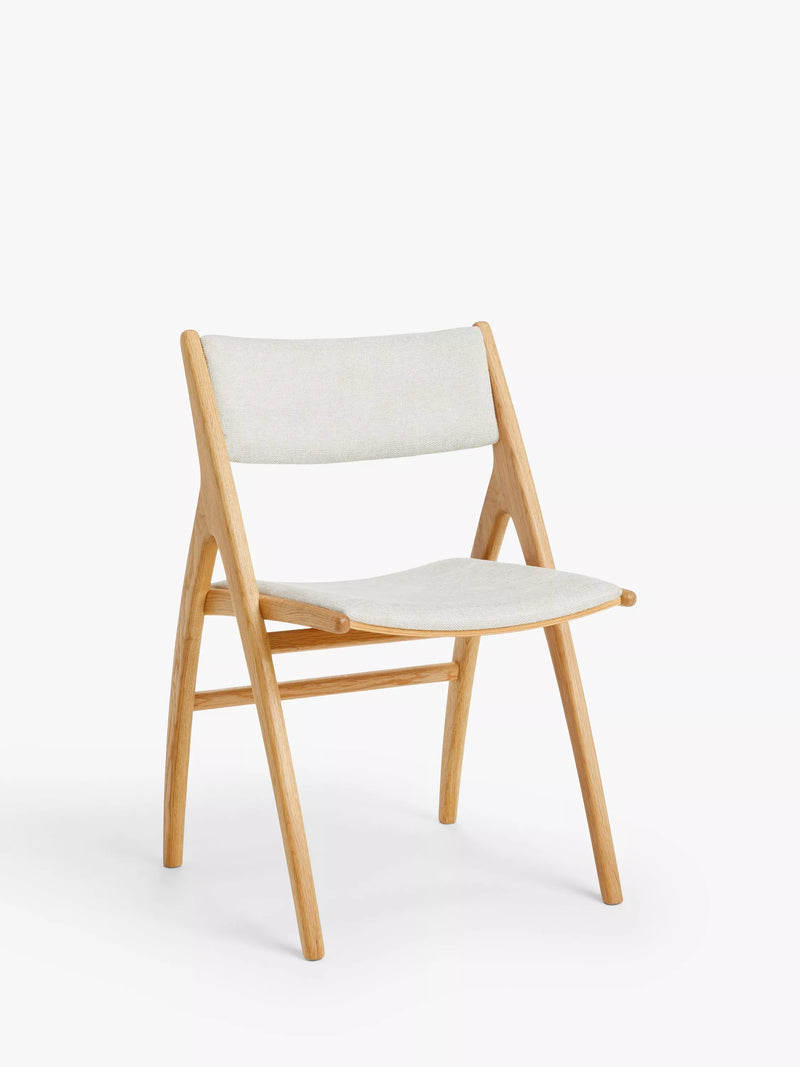 John Lewis X-Ray oak dining chair with woven polyester seat - British product
