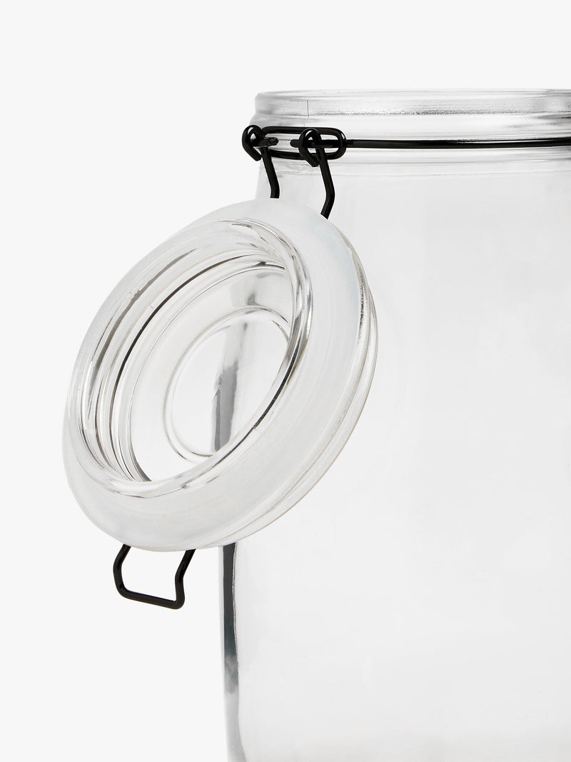 John Lewis glass storage jar clip-top 2.2L (British brand)