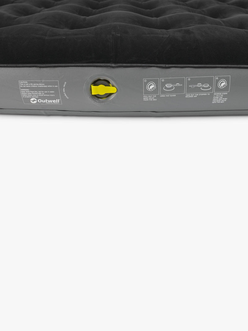 Outwell Classic Flock Single Airbed black, UK version