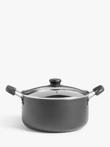 John Lewis John Lewis Aluminium Non-Stick Stock Pot & Lid, 24cm, Grey- Buy online at McGrocer