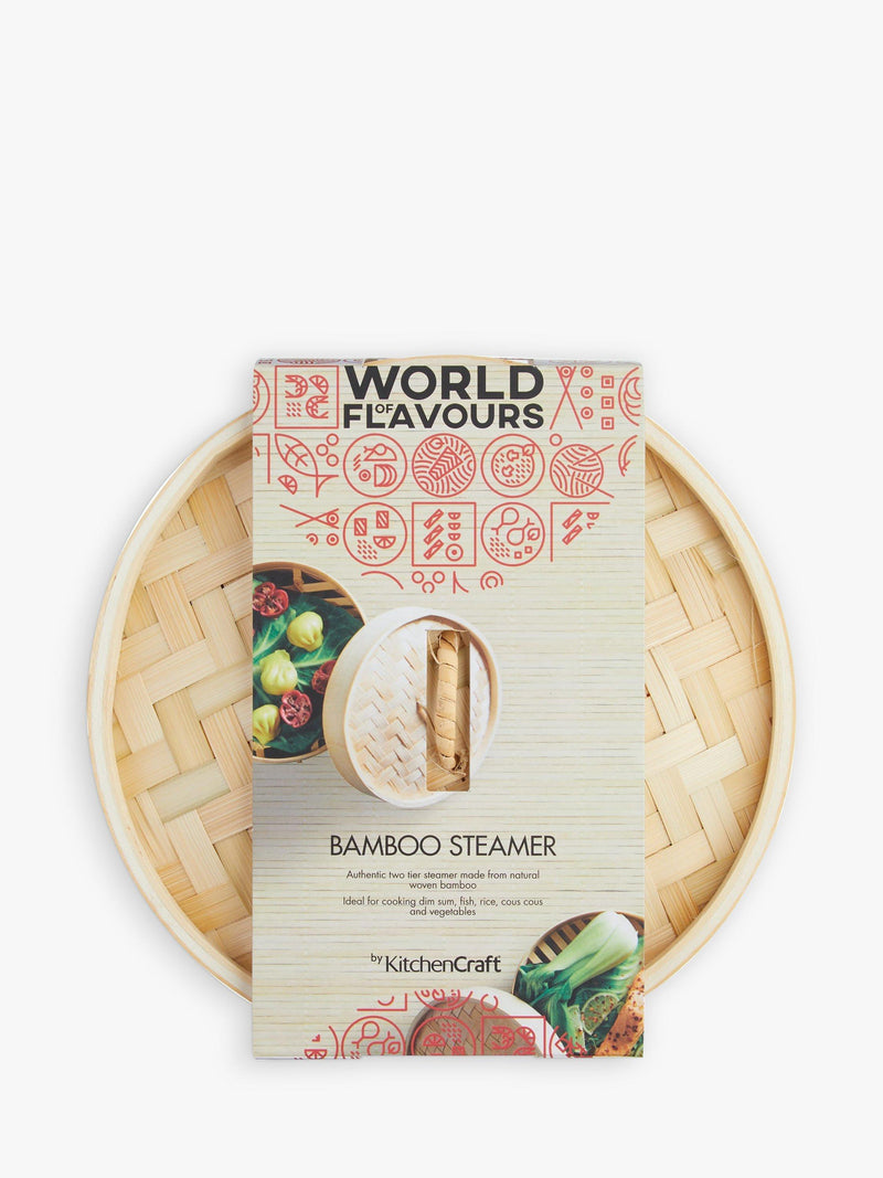 Kitchen Craft Large Bamboo Steamer 20cm, UK version