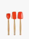 Le Creuset silicone utensil tools set of 3 in orange volcanic, UK version