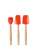 Le Creuset silicone utensil tools set of 3 in orange volcanic, UK version