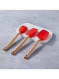 Le Creuset silicone utensil tools set of 3 in orange volcanic, UK version
