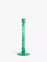 John Lewis John Lewis Grassmere Glass Candle Holder in Green- Buy online at McGrocer