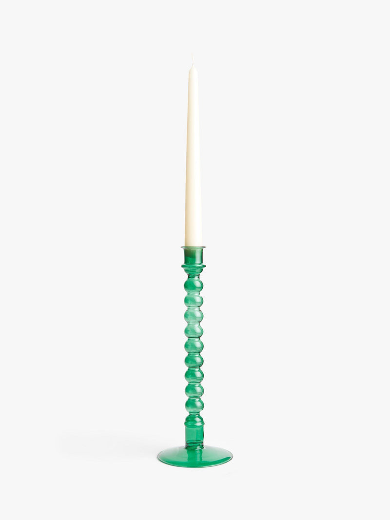 John Lewis Grassmere green glass candle holder, UK version